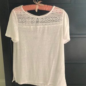 White Line Lace Tee
